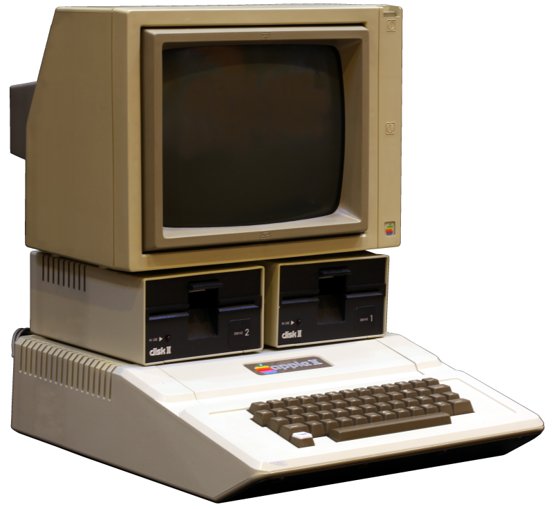 2 generation apple. Apple II 1977. Эппл 2 компьютер 1977. 4 Поколение ЭВМ эпл 1. Первый персональный компьютер Apple 2.