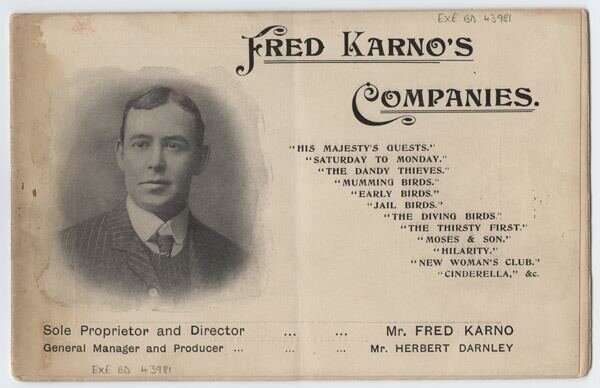 Фред Карно. Афиша заведения