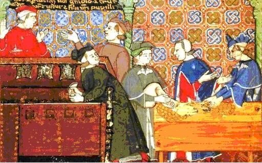 Средневековый банк-лавка