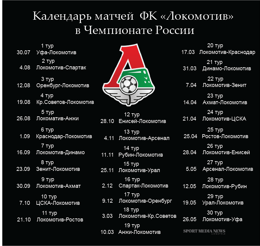Календари игр 5 клубов РПЛ | Sport Media News | Дзен