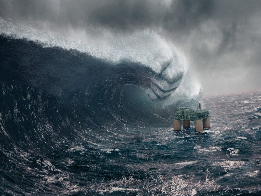 тихий океан шторм