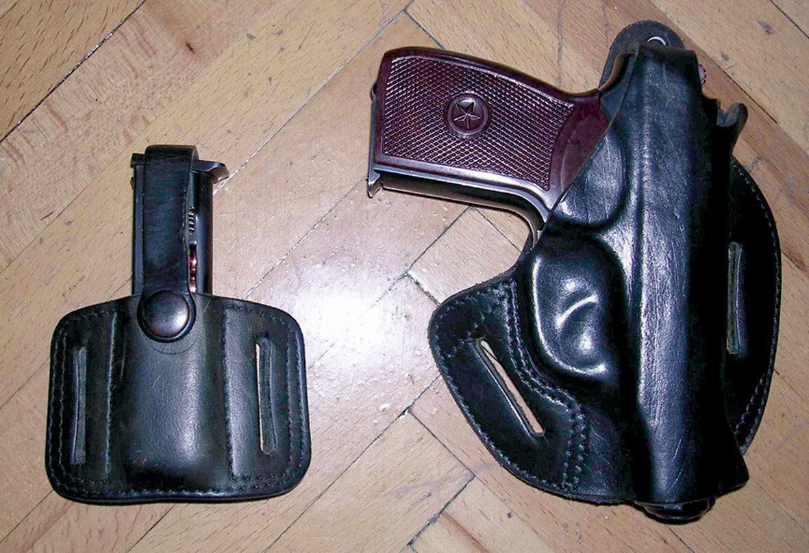 Кобура для пистолета (ПМ) № 6 (с карманом под магазин) на плечо Новинка — Артикул: 64342
