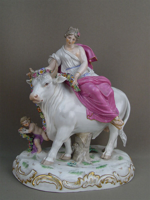 «Похищение Европы», фарфор, роспись. Германия, Мейсен, начало XX века