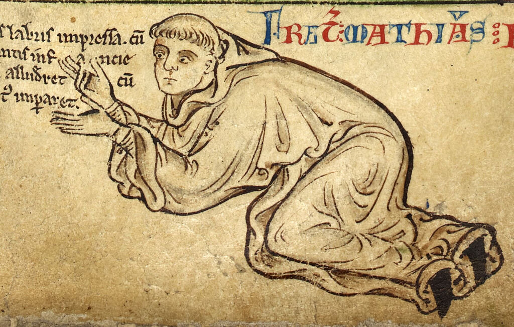 Matthew Paris, Historia Anglorum, London, British Library, MS Royal 14 C VII, folio 6r; между 1250 и 1259 гг.