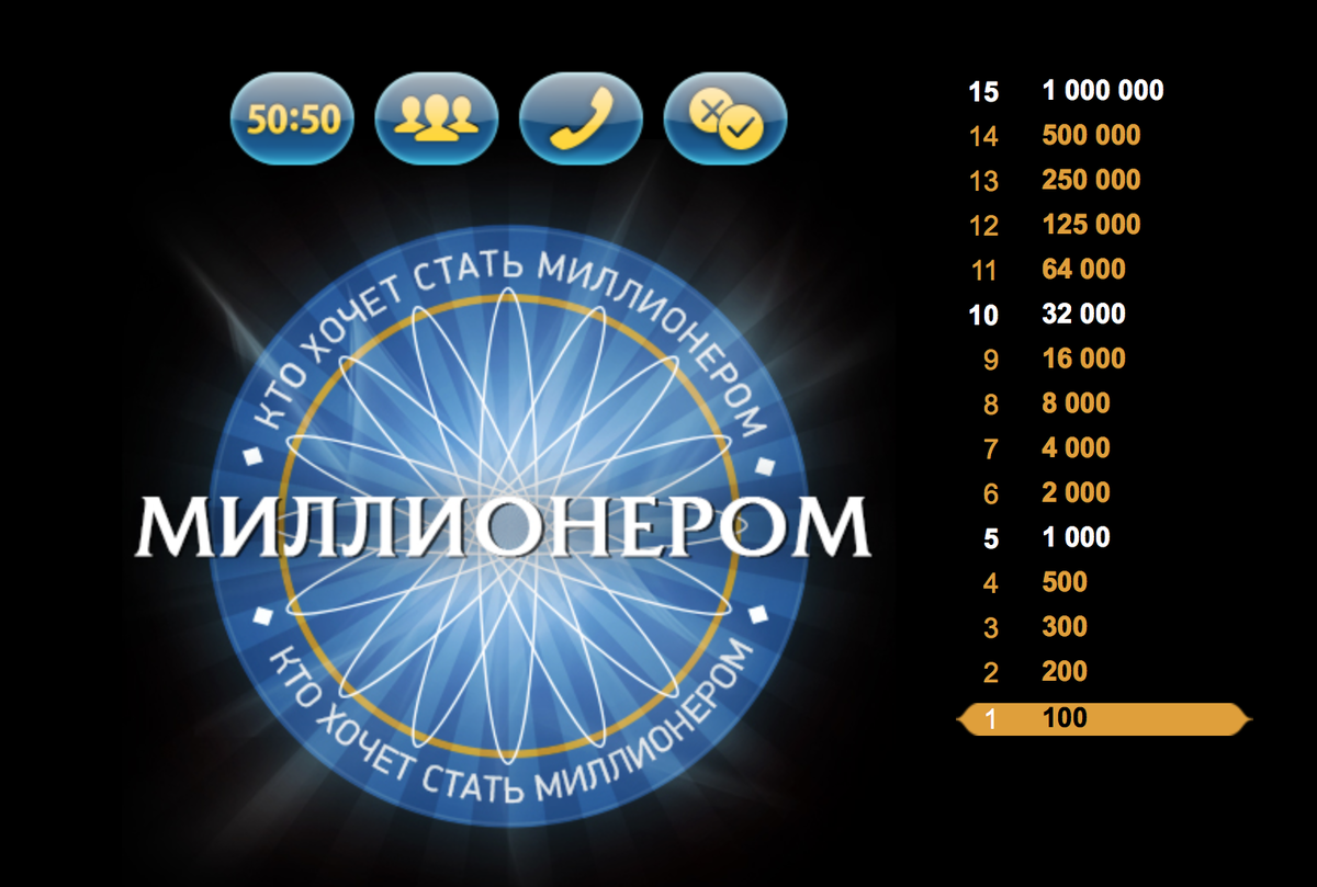Миллионер выиграй миллион