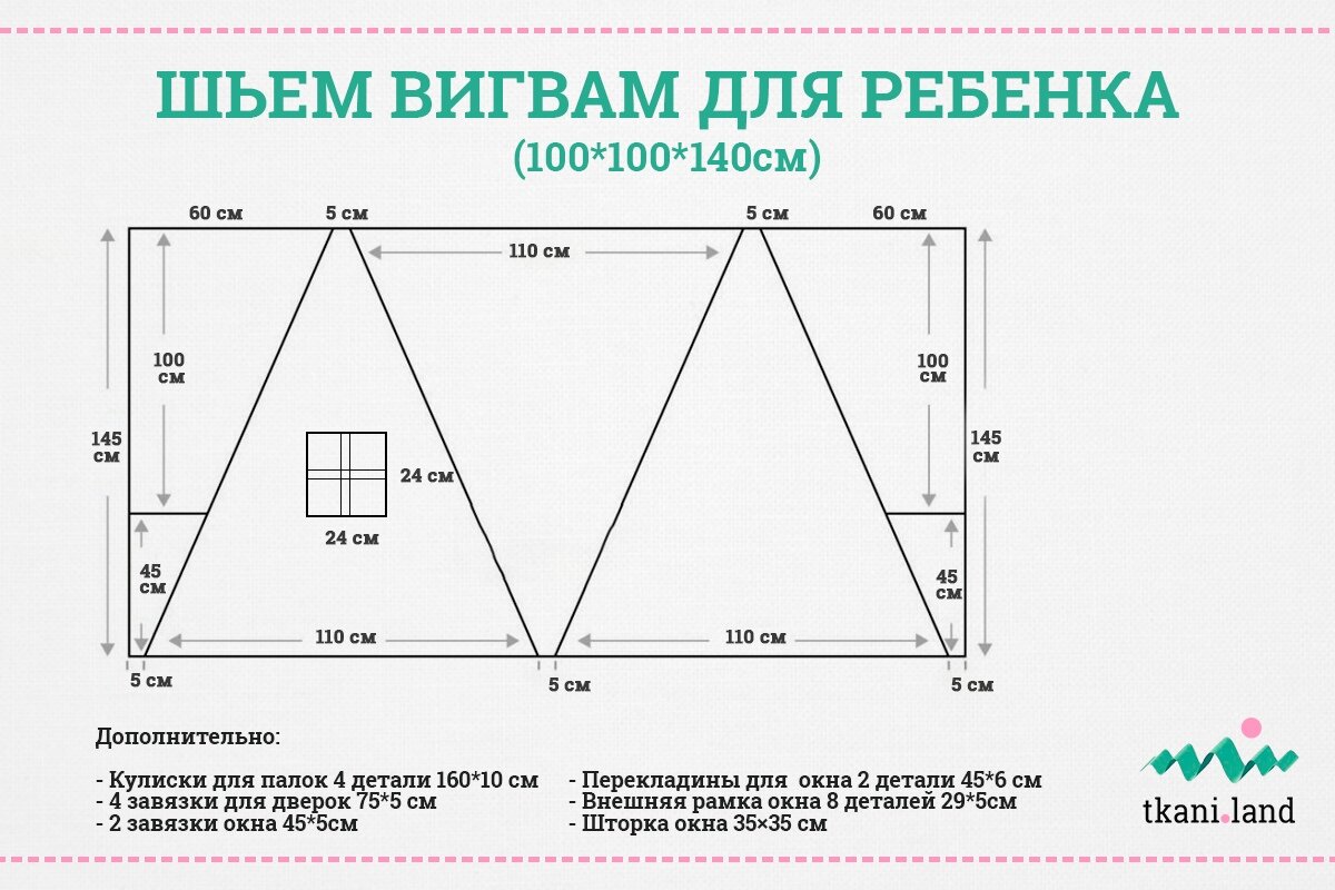 Вигвам без шитья