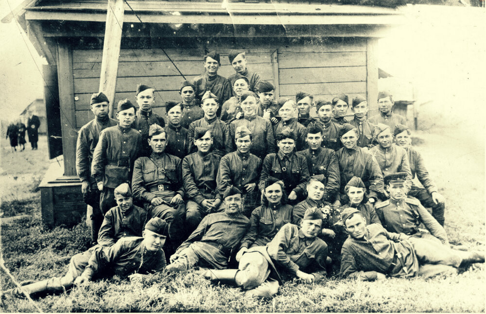 Бойцы партизанского отряда им. Комсомола Удмуртии 11-й Волховской партизанской бригады. Фотография использована в качестве иллюстрации.