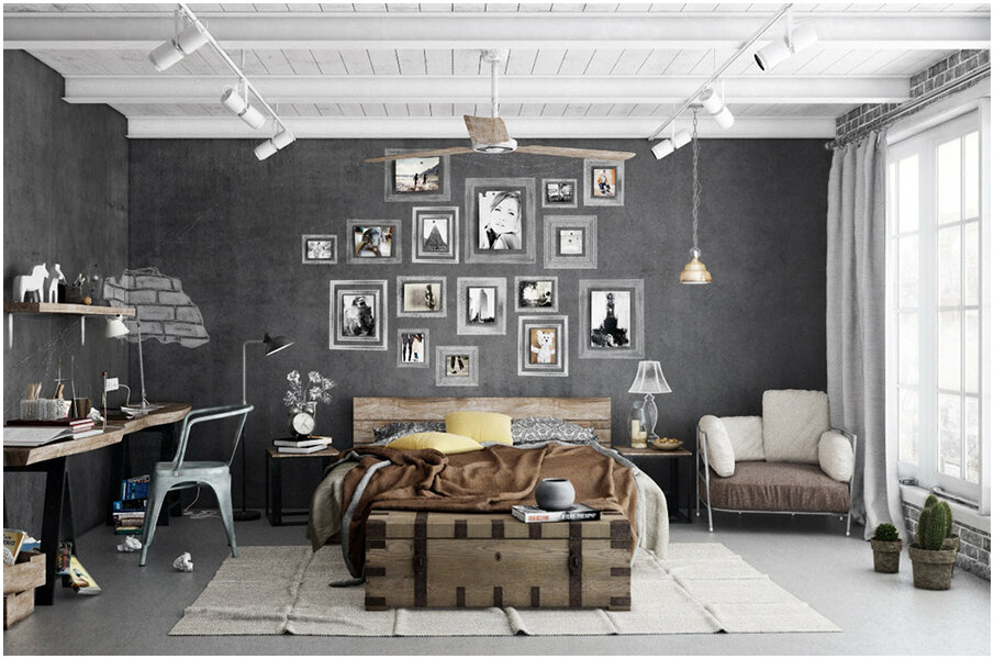 Отделка потолка с помощью балок 