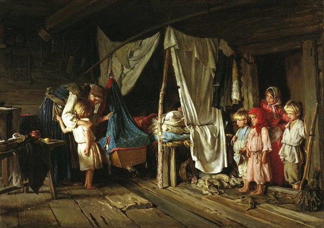 К. Лемох. Новое знакомство. 1885 год