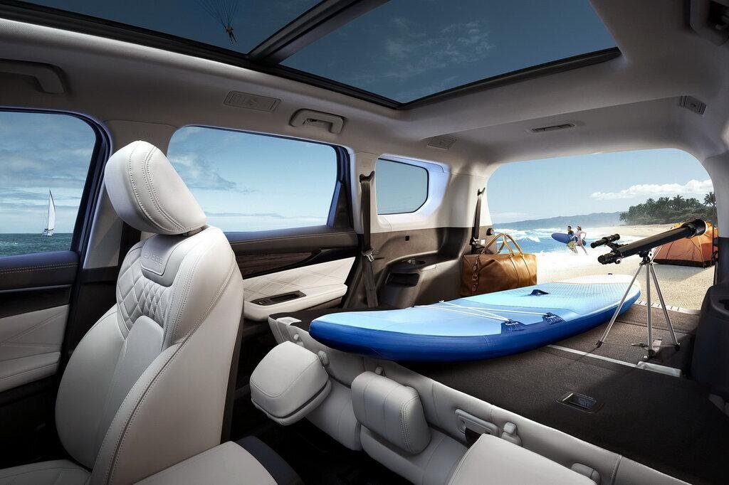 При сложенных спинках длина багажного отделения составляет 2040 мм 