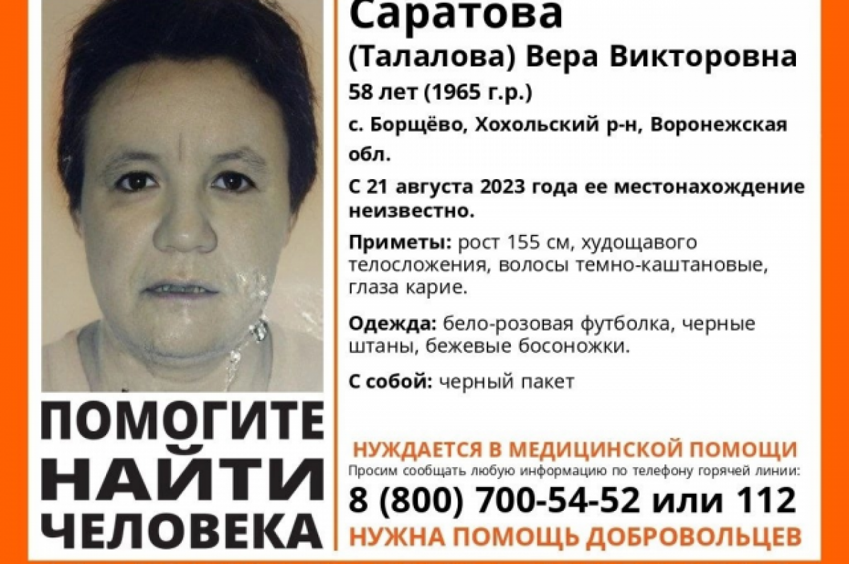    «Лиза Алерт» просит связаться воронежцев, проезжавших по мосту в Борщево