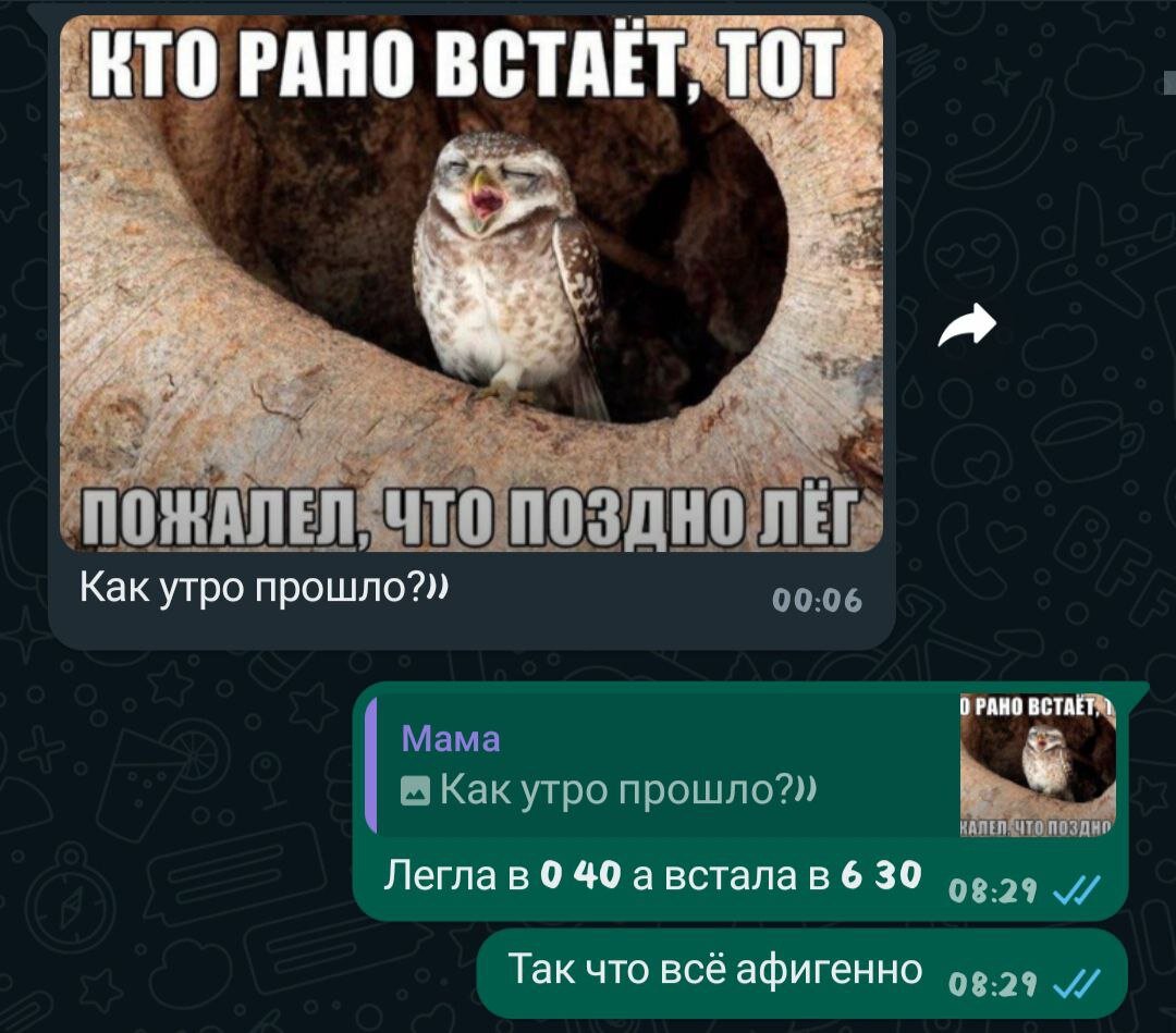 переписка с мамой