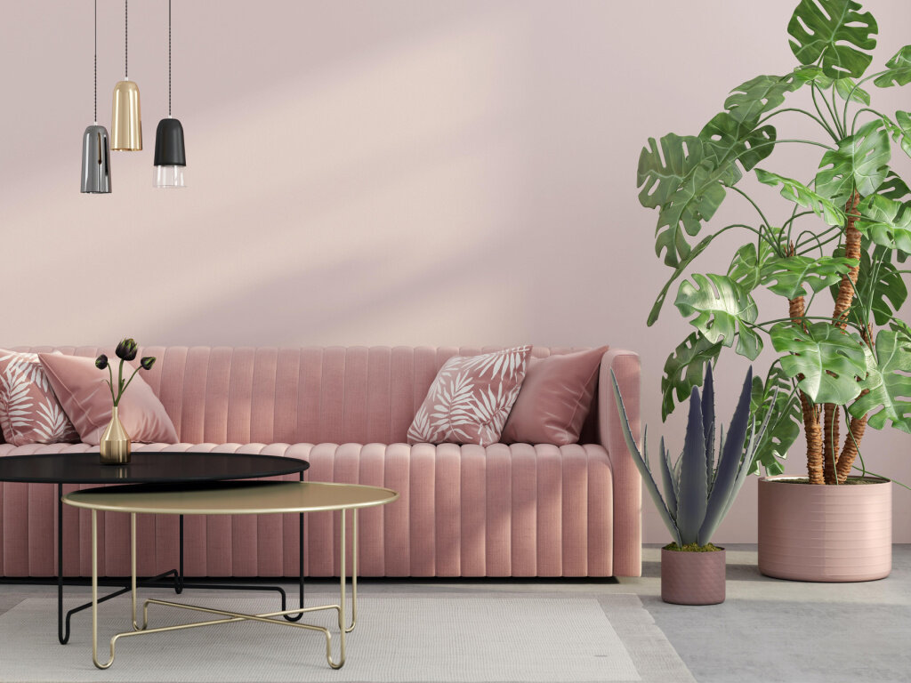 Розовый цвет в дизайне интерьера