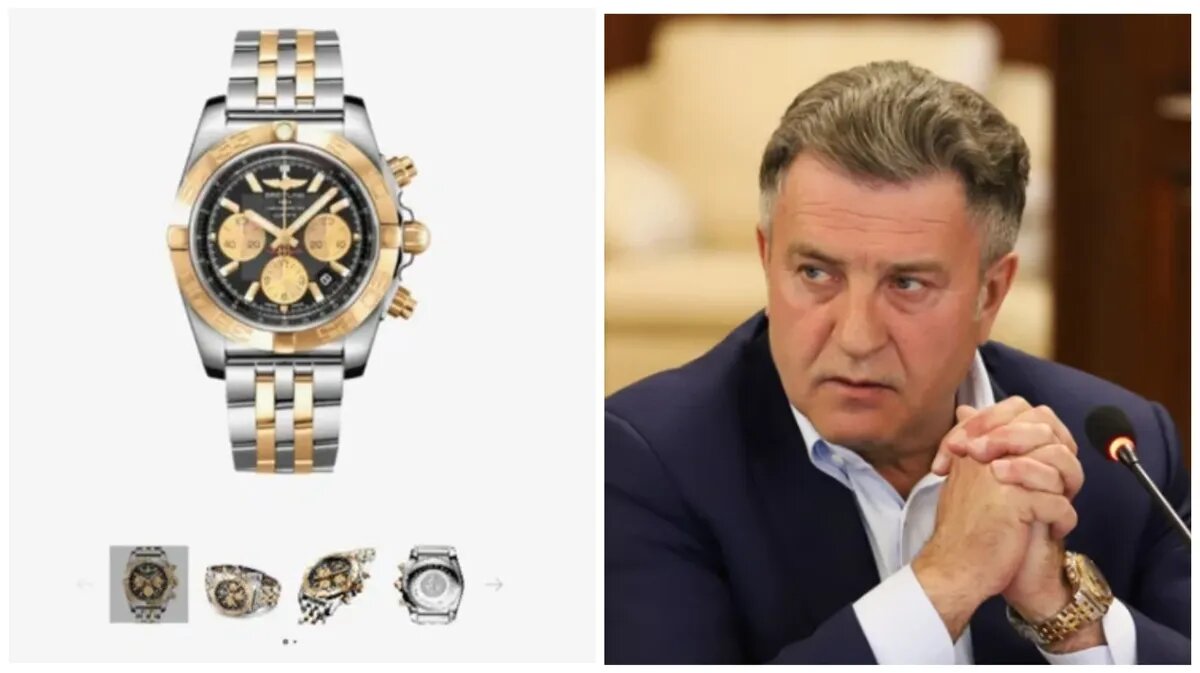 Андрей Шимкив и его люксовые Breitling. Фото: ngs.ru