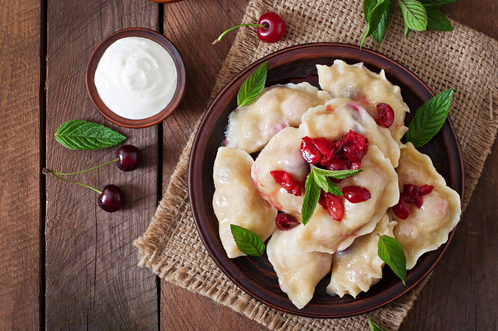 Вареники с черешней готовим сами дома, последовательный рецепт