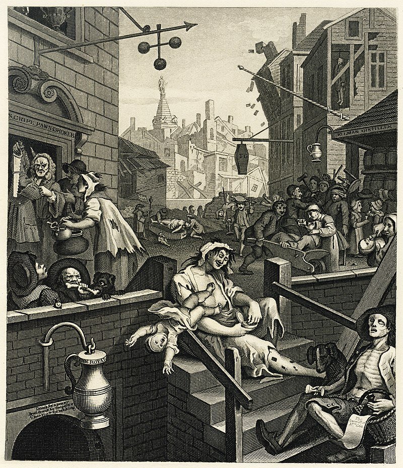 Уильям Хогарт. «Улица джина». 1751