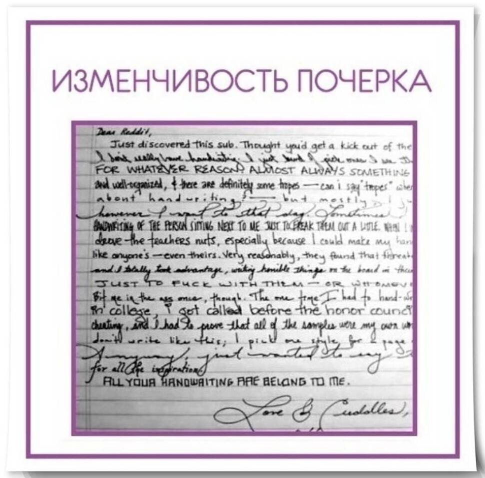 Почерк или подчерк. Женский почерк. Красивый необычный почерк. Печатный почерк. Круглый почерк.