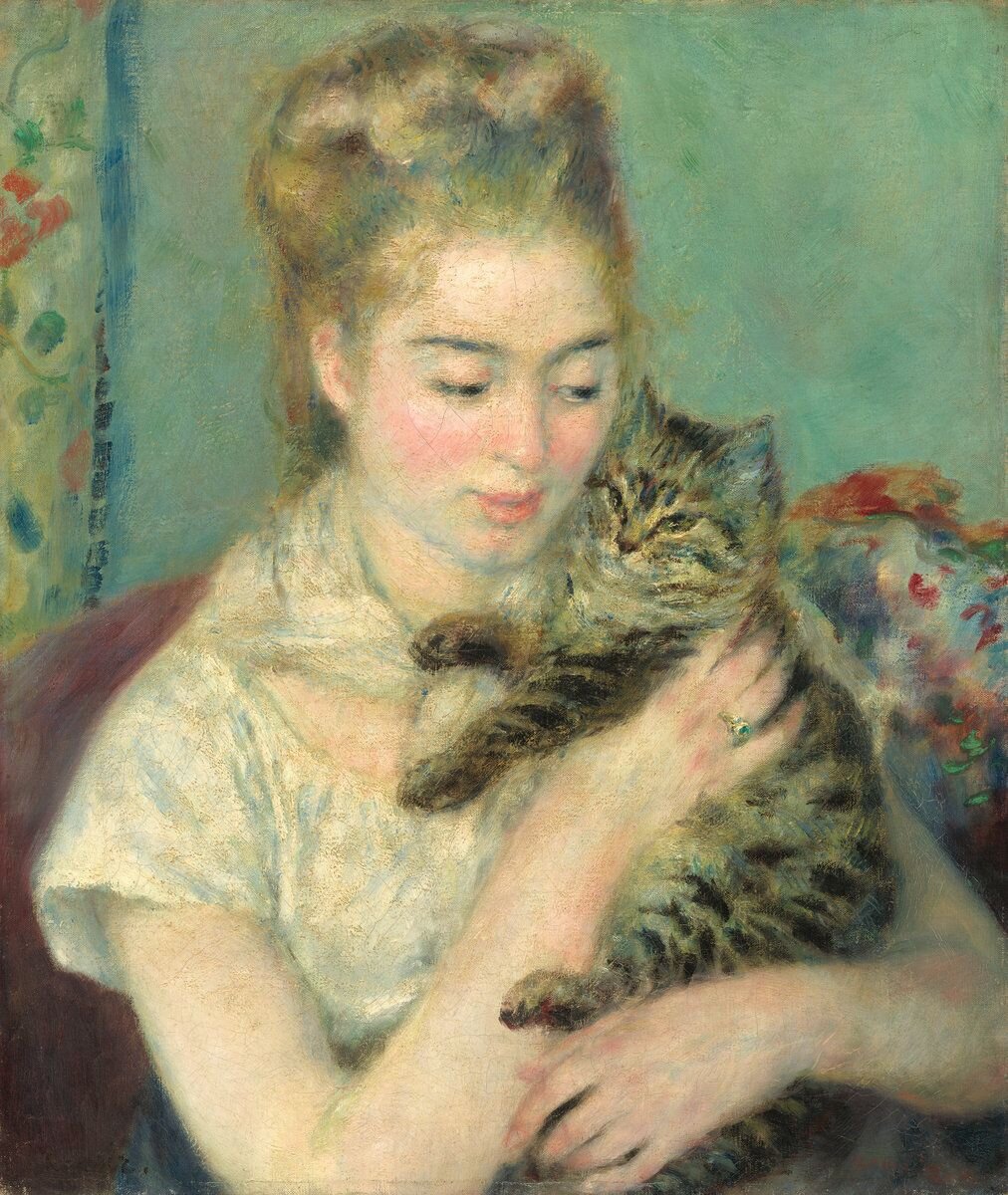 Девушка с кошкой. 1875. Национальная галерея искусств в Вашингтоне