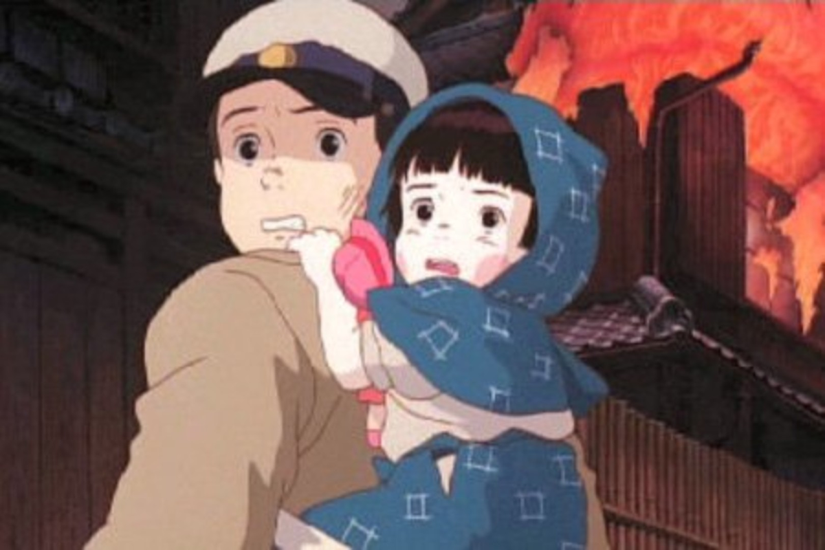 Кадр из мультфильма «Могила светлячков»