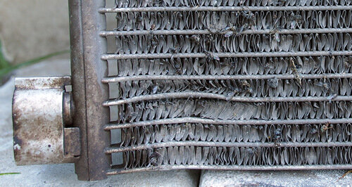 Погнутые соты радиатора