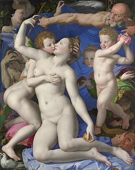 Фото:https://upload.wikimedia.org/wikipedia/commons/thumb/8/83/Angelo_Bronzino_-_Venus%2C_Cupid%2C_Folly_and_Time_-_National_Gallery%2C_London.jpg/280px-Angelo_Bronzino_-_Venus%2C_Cupid%2C_Folly_and_Time_-_National_Gallery%2C_London.jpg