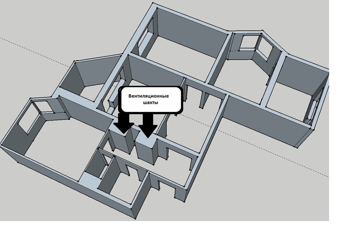 Схема вентиляция шахты