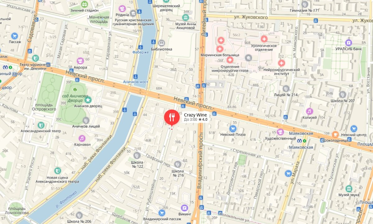 Ул рубинштейна санкт петербург карта