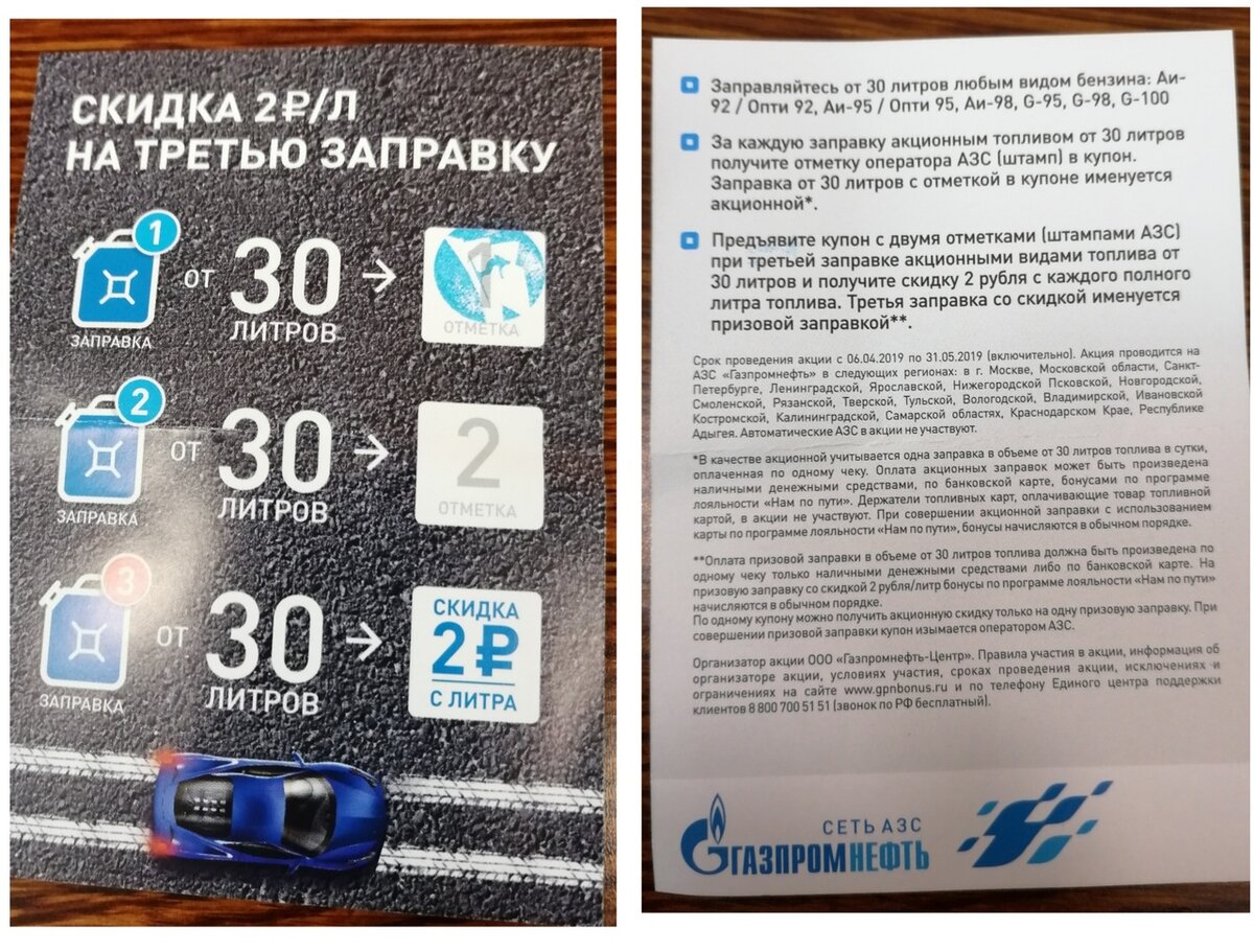 Баллы заправки