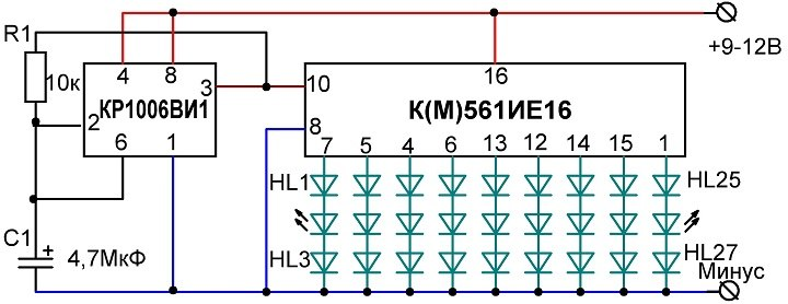 Микросхема к561ие10 описание и схема включения