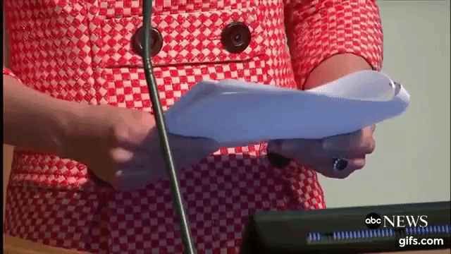 Трясущиеся руки Кейт Миддлтон, gif из abc news
