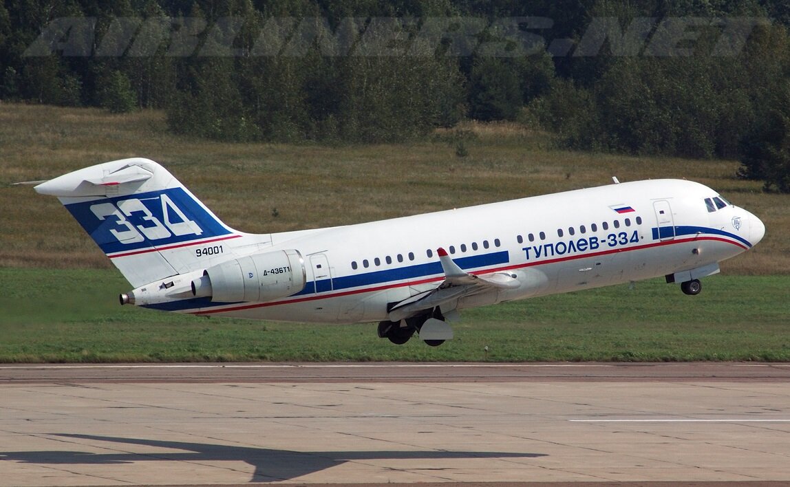 Самолёт Ту-334, с двигателями Д-436