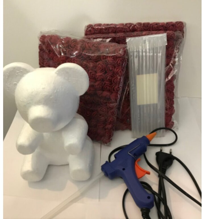 Форма, розы, клеевой пистолет