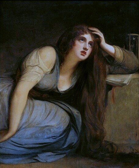 Леди Гамильтон в роли Магдалины Джорджа Ромни до 1792 года 