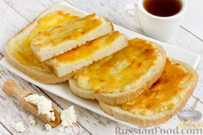 хлеб белый, творог, молоко, яйца, сахар