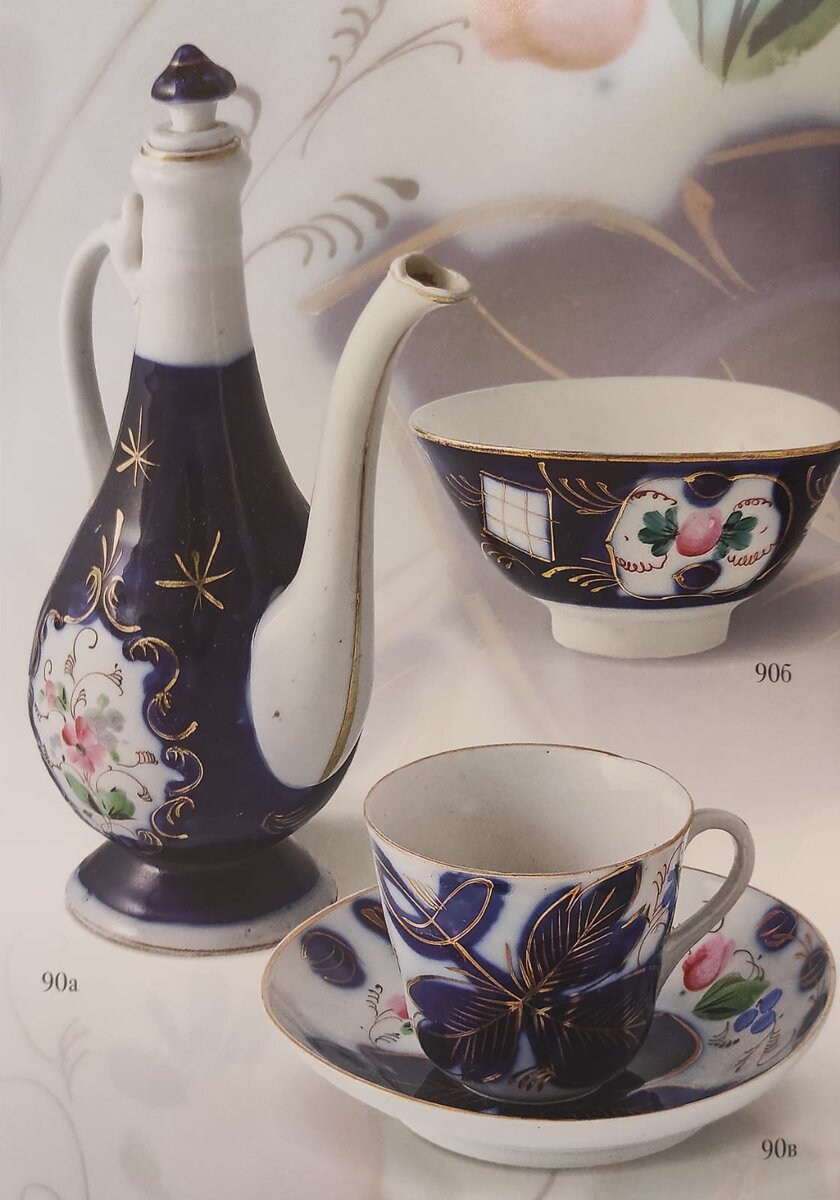 Образцы посуды 1920 годов. Источник: Н.Е. Коновалова. "Русский художественный фарфор в собрании Рыбинского музея-заповедника". 2019г.