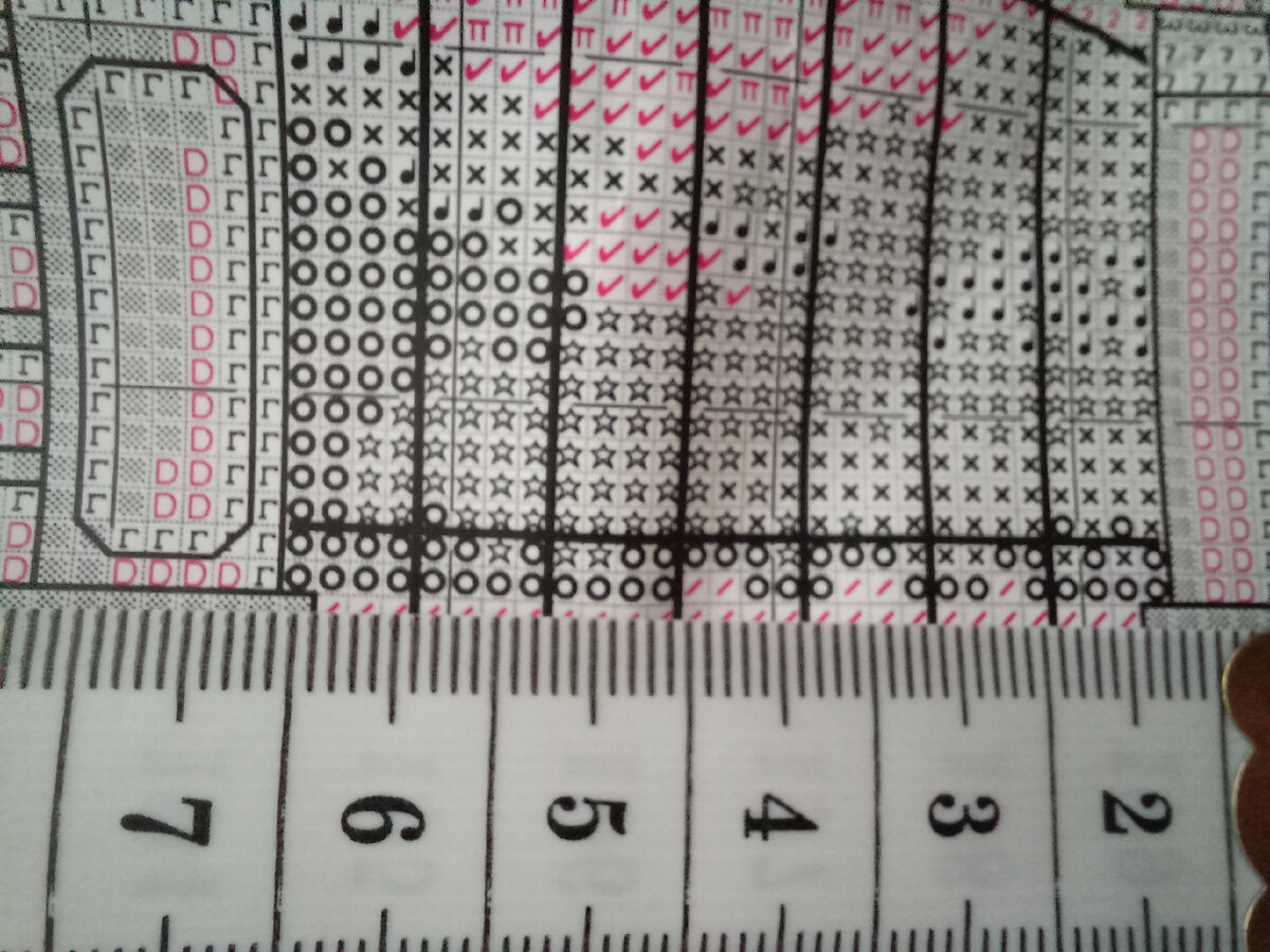 Фрагмент схемы к набору Dimensions 13666 Victorian Charm