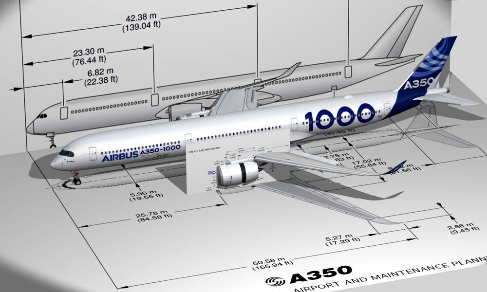 A350 1000 схема салона