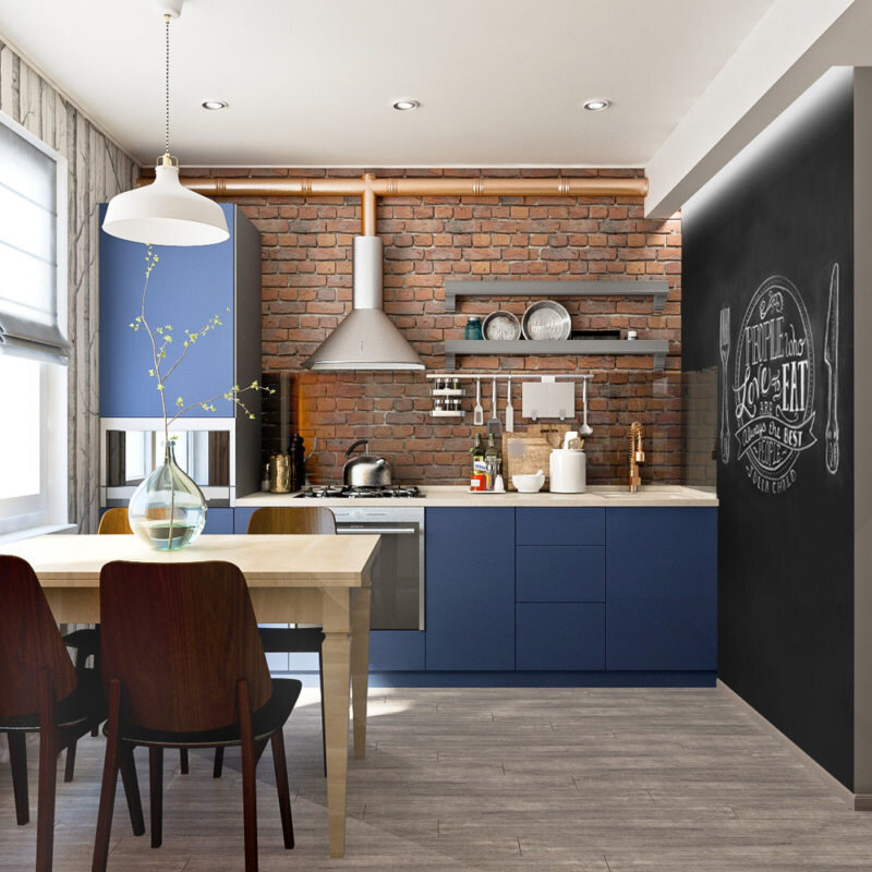 Кухня с стиле лофт