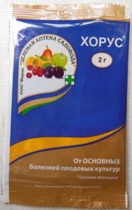 Лучше всего себя зарекомендовало использование Хоруса ранней весной, как только сойдут морозы. Обычно в это время деревья больше всего и подвержены грибковым атакам, потому важно предотвратить именно первичное заражение. Применение Хоруса высокоэффективно в период вегетации, однако не рекомендуется в фенофазу цветения.
