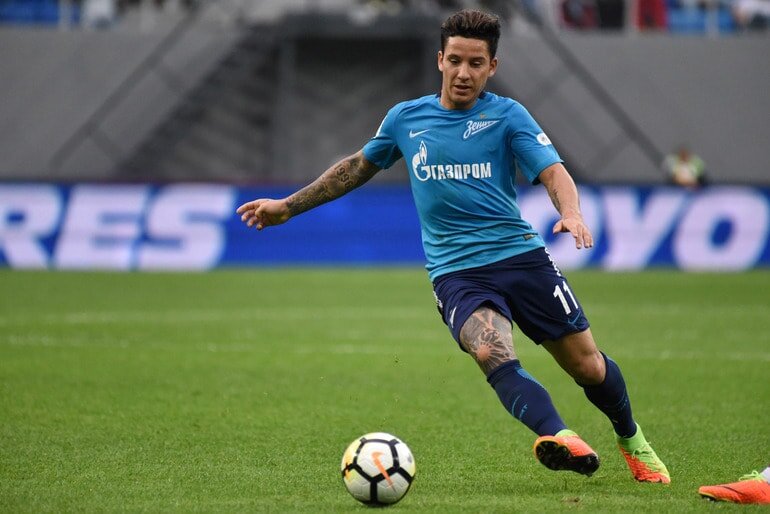 Нападающий "Зенита" Себастьян Дриусси. Фото: Baltphoto/Андрей Пронин