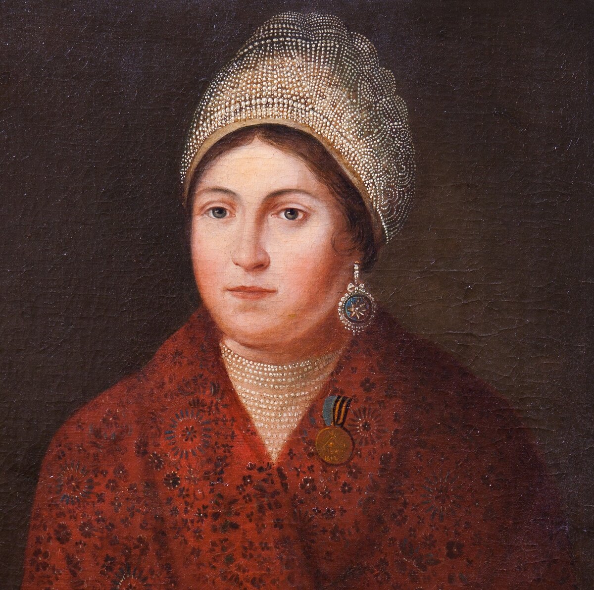 Портрет Василисы Кожиной работы А.Смирнова. 1813 год