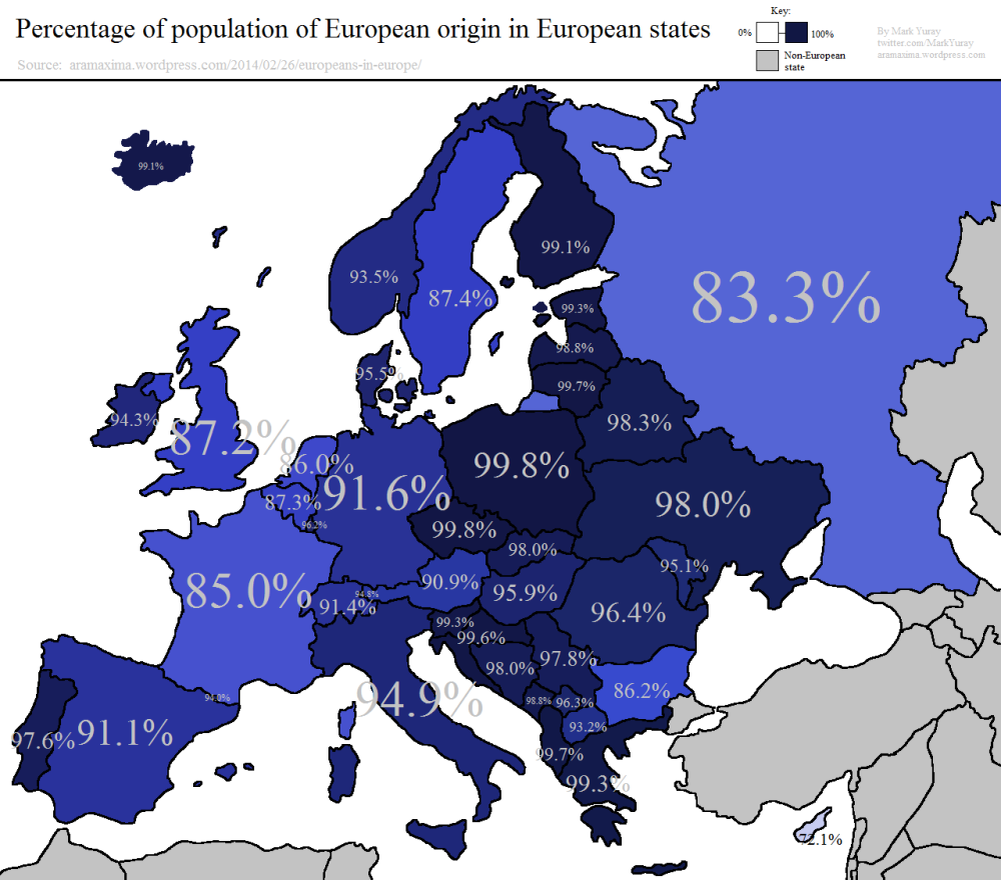 Non europeans. Карта блондинов Европы. Карта - Европа. Исламизация Европы. Процент белого населения в Европе.