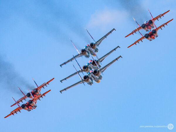 В небе русские Миг-29 и Су- 30СМ. Если что, мало не покажется ?✈️??