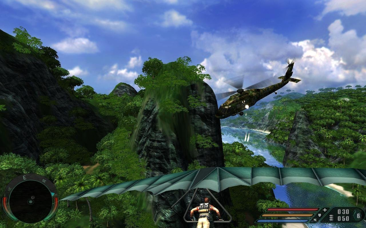 Far cry 1 версии. Игра far Cry 1. Far Cry 1 2004. Far Cry игра 2004. Фар край 1 дельтаплан