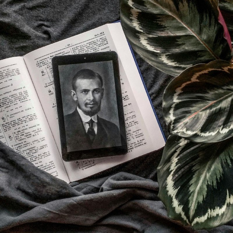 На планшете — одна из двух доступных в сети фотографий Евгения Поливанова, если не считать снимки из следственного дела