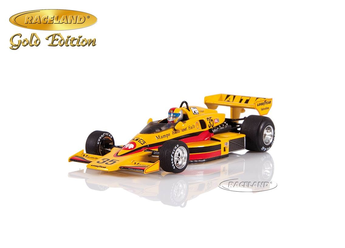 RS1722 1:43 Penske PC4 Cosworth F1 ATS Racing Mampe Halb und Halb GP Deutschland 1977 Hans Heyer