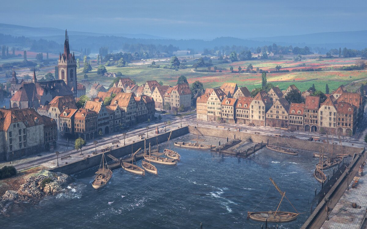 Чувствуете этот запах моря? Где-то над церковью летают чайки, моряки и обычными рабочие трудятся возле пирса, а за спиной проходят баталии.