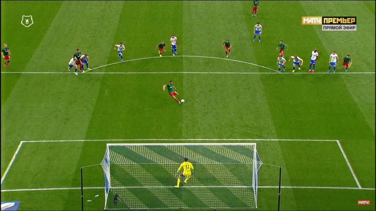 Вторая попытка пробить пенальти