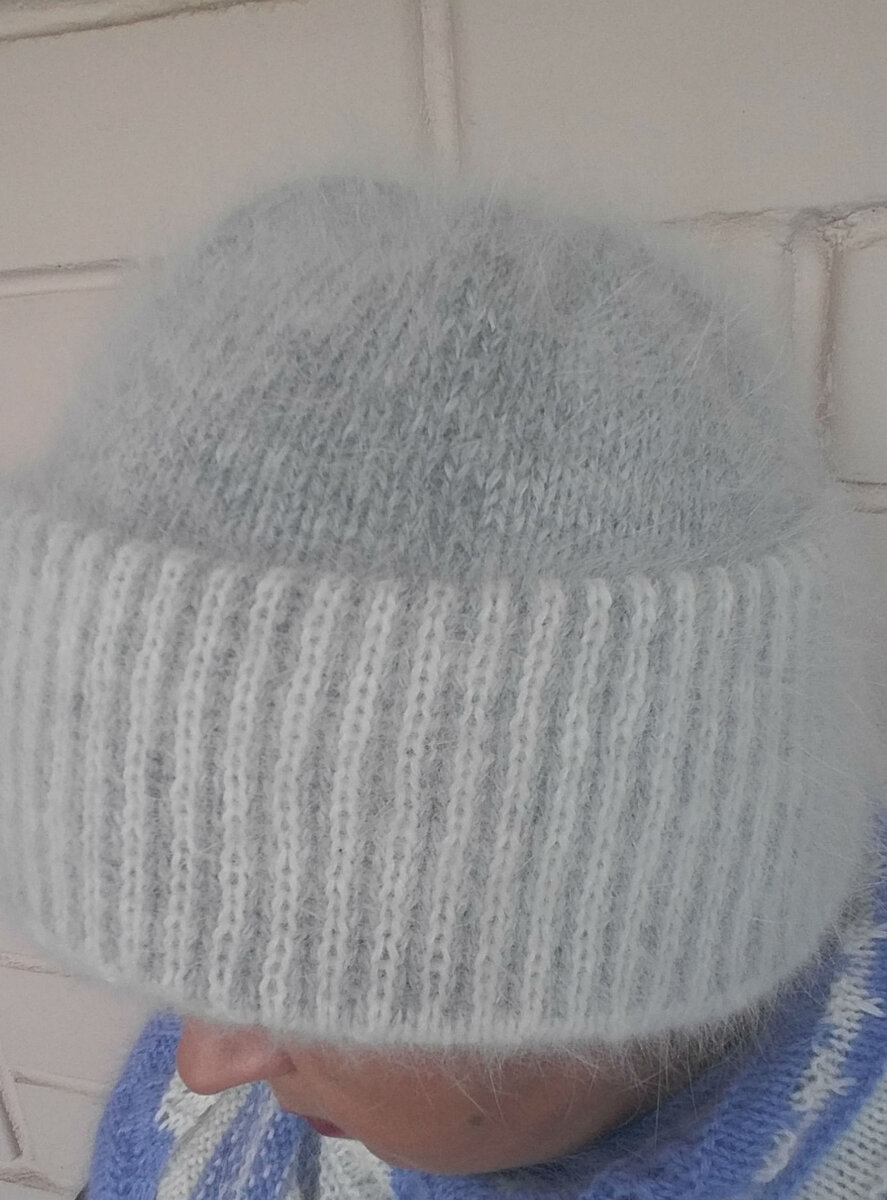 Двойная теплая шапка с отворотом. Теплый отворот шапки спицами. Двойная теплая шапка с отворотом. Шапка из пуха норки с отворотом. Шапка с большим отворотом.