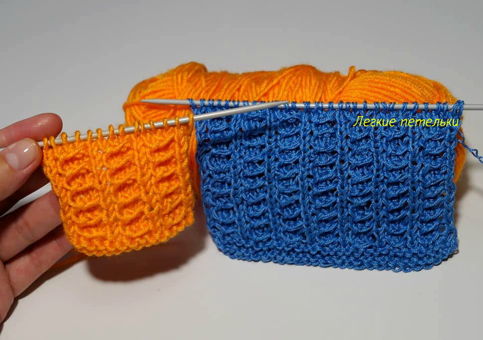 фото узора легкие петельки